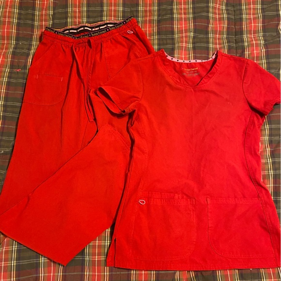 HeartSoul Other Heart Soul Red Scrub Set Poshmark